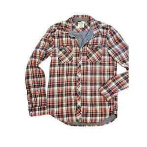 Splendid Mills flannel button down thick red mens medium lined lumberjack